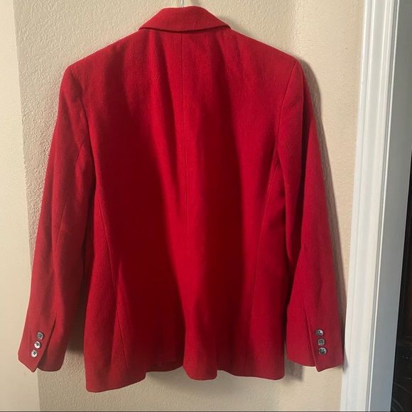 GAP Vintage Red Wool Blazer Jacket/Coat Size Large - Picture 4 of 4